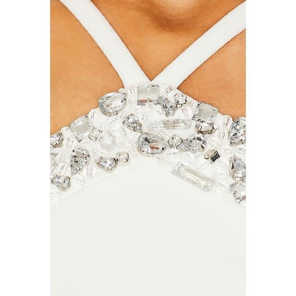 NWT PATBO Hand-beaded Halterneck Mini Dress US 2 $995 - Picture 4 of 11